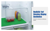 Display Cabinet Anti-Freeze Pad, Artificial Grass Mat, Non-Slip Rug, Splicable Green Mat for Refrigerator, Balcony