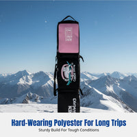 Snowboard Bag with Wheels, Dry/Wet Separation, Ski Backpack, Shoulder Carry, Multi-Compartment