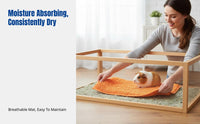 Soft Chenille Small Pet Mat, Washable Absorbent Pad for Rabbits, Guinea Pigs, Breathable, Non-Slip, Multi-Color