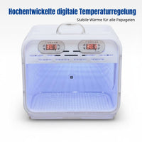 Parrot Incubator Smart Pet Warm Box Automatic Temperature Control Noise Reduction Safety Features Suitable for Hand-rearing Young Birds Avian Care Breeders Pet Owners