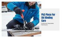 Snowboard Binding Screwdriver, PH3 Ratchet, Portable Cross Head, Multi-tool for Snowboard Bindings