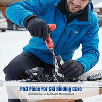 Snowboard Binding Screwdriver, PH3 Ratchet, Portable Cross Head, Multi-tool for Snowboard Bindings