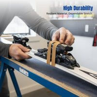 Ski Board Strap, Thickened Wide Durable Fixing Detacher Accessory, Waxing Elastic Maintenance Tool