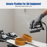 Ski Board Strap, Thickened Wide Durable Fixing Detacher Accessory, Waxing Elastic Maintenance Tool