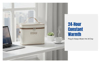 Electric Insulated Lunch Bag, Constant Temperature Food Warmer, Portable Bento Bag for Office, Thickened, Type-C Charging, Commuting, Students