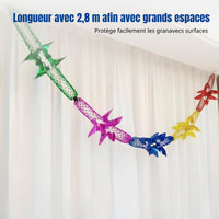 Wedding Decoration Garland, Colorful Paper Pull Flower, Festive Room Decor