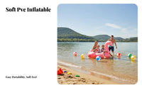 Large Cartoon Inflatable Island, Magical Horse or Flamingo PVC Water Float, Party Pool Raft for Adults and Kids, Random Design