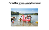 Large Cartoon Inflatable Island, Magical Horse or Flamingo PVC Water Float, Party Pool Raft for Adults and Kids, Random Design