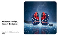 Ice puck sport Gloves, collision-Resistant Protective Gear, Kids & Adults, Red navy, Multiple Sizes