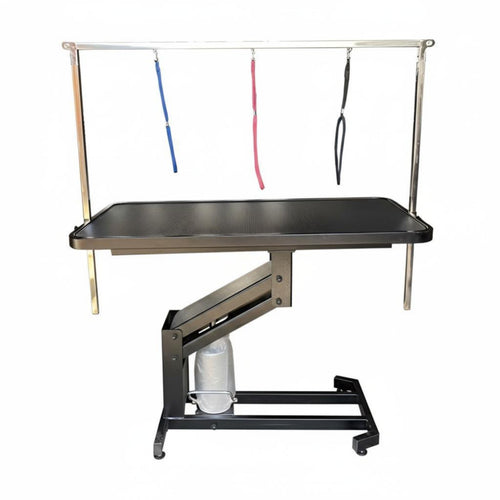 Hydraulic Pet Grooming Table, Non-Slip Rubber Surface, Adjustable Height, Dog Bath, Trimming Table