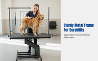 Hydraulic Pet Grooming Table, Non-Slip Rubber Surface, Adjustable Height, Dog Bath, Trimming Table