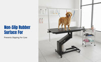 Hydraulic Pet Grooming Table, Non-Slip Rubber Surface, Adjustable Height, Dog Bath, Trimming Table