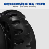 Universal Ski Bag with Wheels, Large Capacity, Wet Dry Separation, Multi-Compartment, Snowboard & Ski Equipment Storage