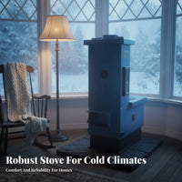 Wood Heating Stove, Home Use, New Edition, Compact Size, Insertable Kang, High Performance, Upgraded Water Reservoir