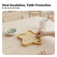 Bamboo Drink Mat, DIY Craft Base, Heat Insulation, Dining Table Mat, Multiple Designs, Minimalist