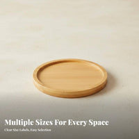 Bamboo Drink Mat, DIY Craft Base, Heat Insulation, Dining Table Mat, Multiple Designs, Minimalist