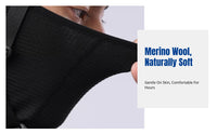 Winter Merino Wool Neck Warmer, Windproof Face Cover, Thermal Scarf for Men & Women, Cycling, Skiing, Outdoor Activities