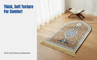 Ethnic Style Thickened Prayer Mat, Geometric Pattern, Home, Bedroom