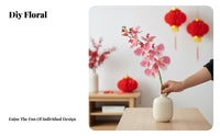 Artificial Flower Arrangement for Festive New Year, DIY Creative Floral Material, Premium PVC, Holiday Home Decor