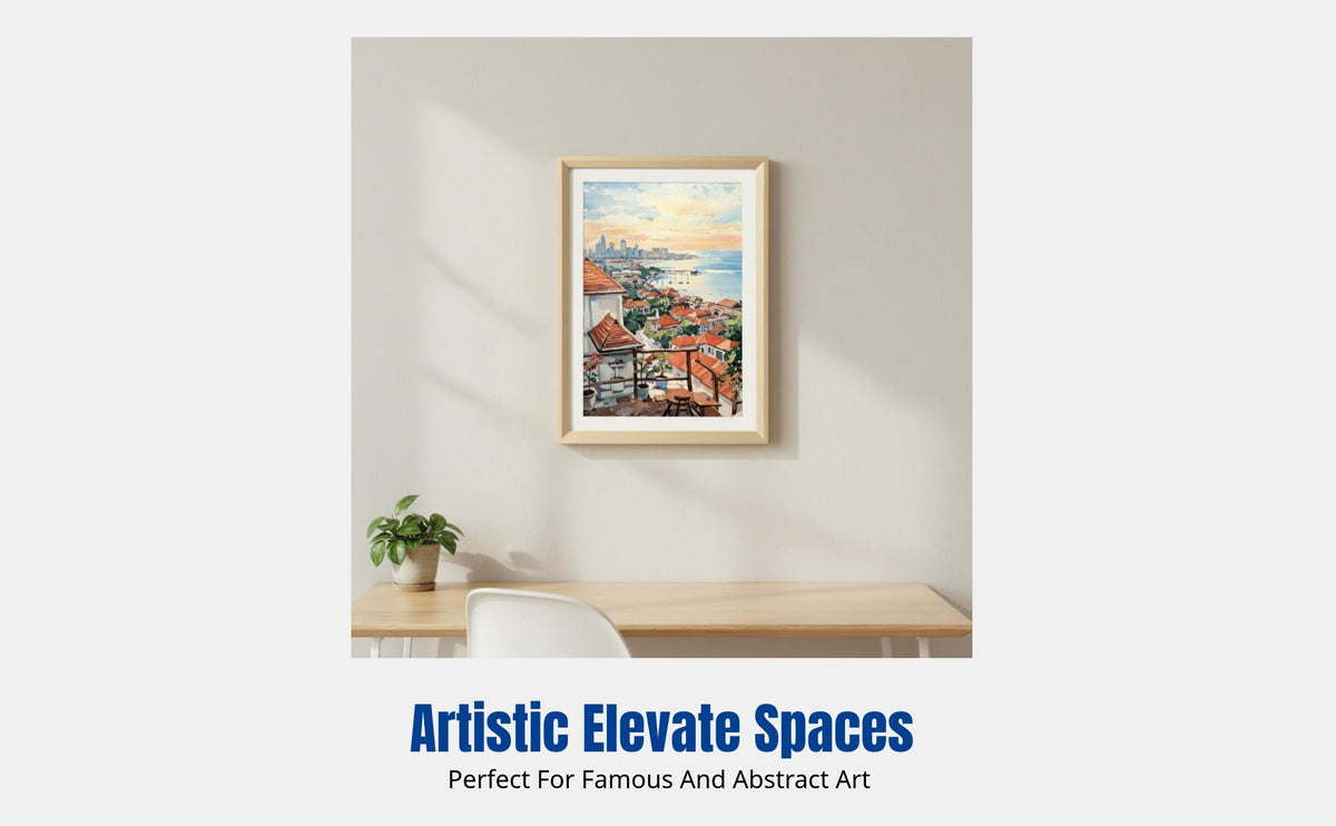 Wall-Mounted Drawing Frame, Letter-Size Poster Frame, Large Game Storage, Wooden Picture Frame, Glass Border, Mat Board Option
