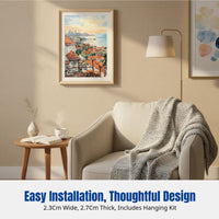 Wall-Mounted Drawing Frame, Letter-Size Poster Frame, Large Game Storage, Wooden Picture Frame, Glass Border, Mat Board Option