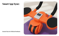 Ab Wheel, 4-Wheel Automatic Return, Smart APP, Home Fitness, Abdominal Exercise Tool