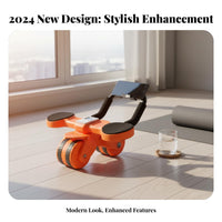 Ab Wheel, 4-Wheel Automatic Return, Smart APP, Home Fitness, Abdominal Exercise Tool