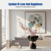 Hand-Held Flower Ceramic Vase, Creative Table Decoration, Luxury Minimalist Design, Living Room, Bedroom