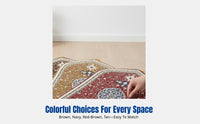 Ethnic Geometric Prayer Mat, Thick Flannel Carpet, Islamic Decor, Home, Bedroom, Office