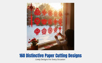 Chinese New Year Window Paper Cut, DIY Kids Craft, Fu Character, Festive Glass Sticker