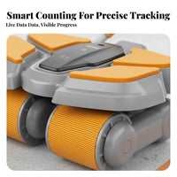 Ab Wheel, Four-Wheel Automatic Recoil, Smart Counting, Ergonomic, Multi-Mode Fitness, Men's