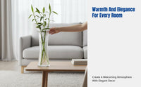 Glass Vase, Transparent, Water Propagation, Large Countertop Flower Container for Lucky Bamboo, Fresh or Dried Flowers