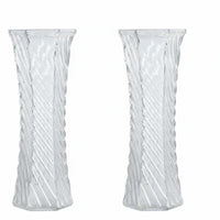 Glass Vase, Transparent, Water Propagation, Large Countertop Flower Container for Lucky Bamboo, Fresh or Dried Flowers