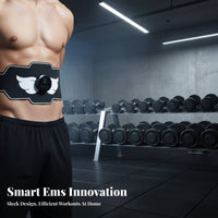 Home EMS Fitness Belt, Smart Abdominal Muscle Stimulator for Men & Women