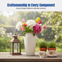 Modern Ceramic Vase, Minimalist Decorative Flower Holder, Luxury Centerpiece for Living Room, For Faux or Live Flowers