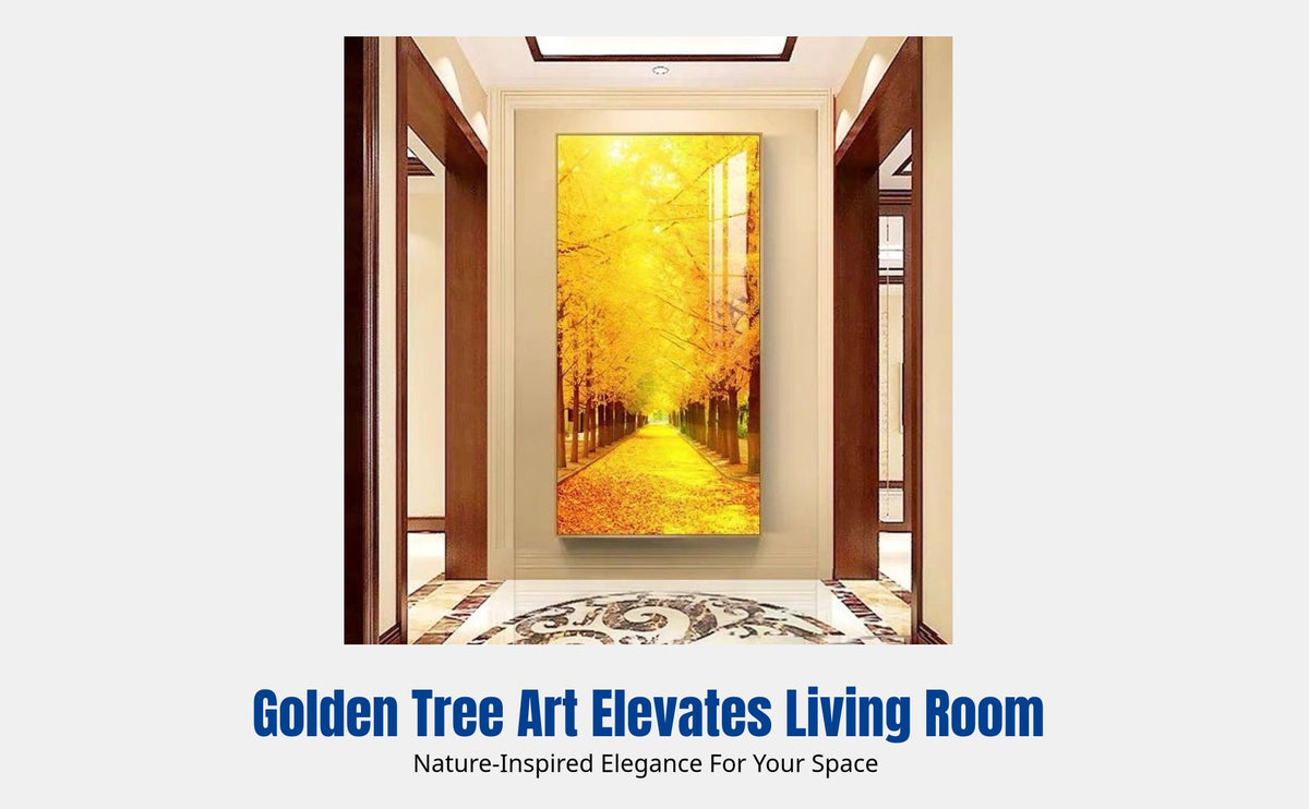 Modern Minimalist Deer Wall Art, Upright Canvas Painting for Entrance, Hallway, Living Room, Fortune Feng Shui Decor Frame