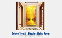 Modern Minimalist Deer Wall Art, Upright Canvas Painting for Entrance, Hallway, Living Room, Fortune Feng Shui Decor Frame