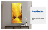 Modern Minimalist Deer Wall Art, Upright Canvas Painting for Entrance, Hallway, Living Room, Fortune Feng Shui Decor Frame