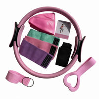 Pilates Ring, Stretching Fitness Set, Home Exercise Accessories, Elastic Bands