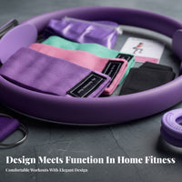 Pilates Ring, Stretching Fitness Set, Home Exercise Accessories, Elastic Bands