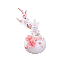 Ceramic Desktop Vase, Floral Accent, Artistic Living Room Decor