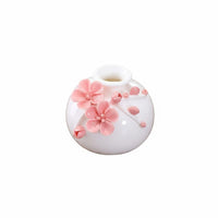 Ceramic Desktop Vase, Floral Accent, Artistic Living Room Decor
