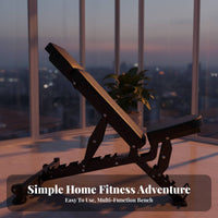 Three-Section Adjustable Dumbbell Bench, Multi-Functional, Sit-Up, Home