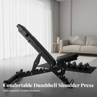 Three-Section Adjustable Dumbbell Bench, Multi-Functional, Sit-Up, Home