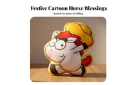Festive New Year Plush Pillow, Cartoon Horse, Creative Homophonic Series, Gift for Friends