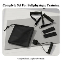 Fitness Rope Elastic Band Set, Foam Handle, Door Anchor, Foot Strap, Multi-Accessory Kit