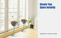 European Peacock Planter, Iron Flower Pot Stand, Outdoor Decorative Holder