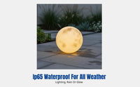 Waterproof Solar Moon Light, Outdoor Camping Lamp, Garden Landscape Ambient Lighting for Villa, Guesthouse, IP65, Warm Cream