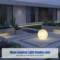 Waterproof Solar Moon Light, Outdoor Camping Lamp, Garden Landscape Ambient Lighting for Villa, Guesthouse, IP65, Warm Cream