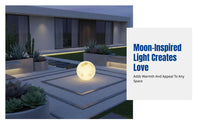 Waterproof Solar Moon Light, Outdoor Camping Lamp, Garden Landscape Ambient Lighting for Villa, Guesthouse, IP65, Warm Cream